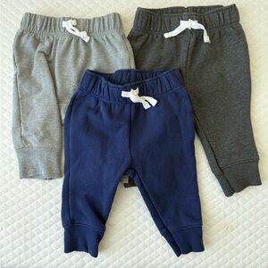 Great Condition! Cat & Jack Set of 3 Baby Pants, 0-3 Months